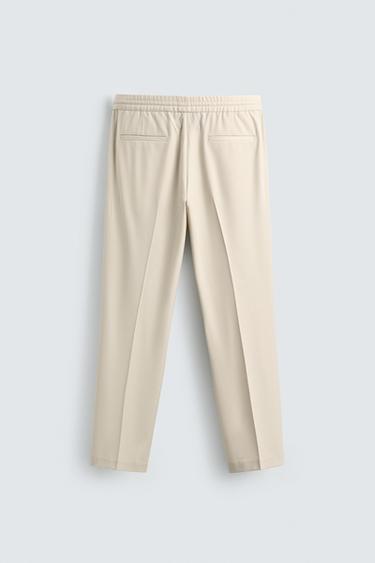 PANTALON TAILLE JOG CONFORT - Écru moyen de Zara - Image 7