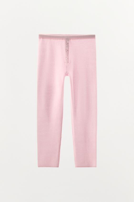 KNIT CAPRI LEGGINGS WITH BUTTONS from Zara - $59.90
