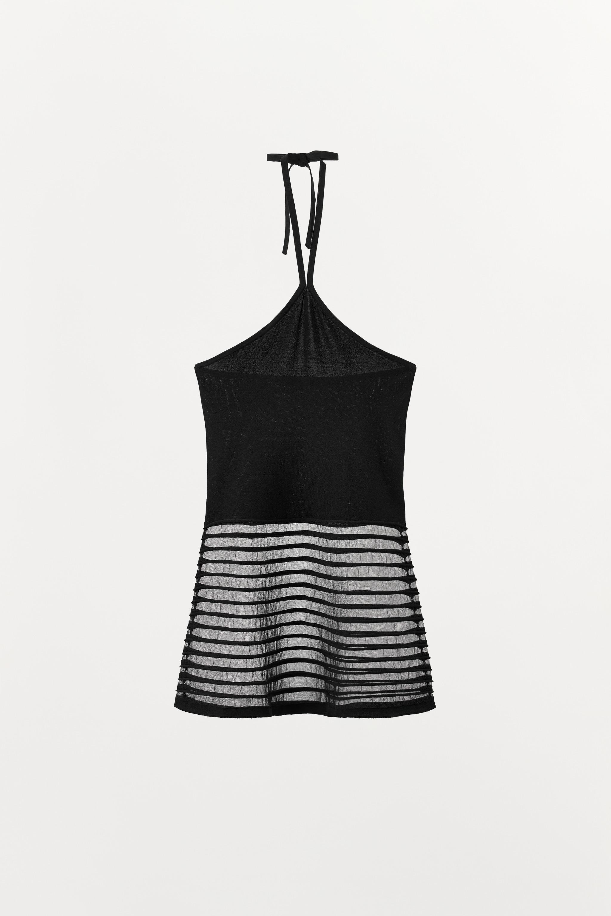 TOP EN MAILLE HALTER BIMATIÈRE