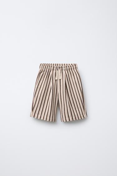 BERMUDA TEXTURA RAYAS - Multicolor de Zara