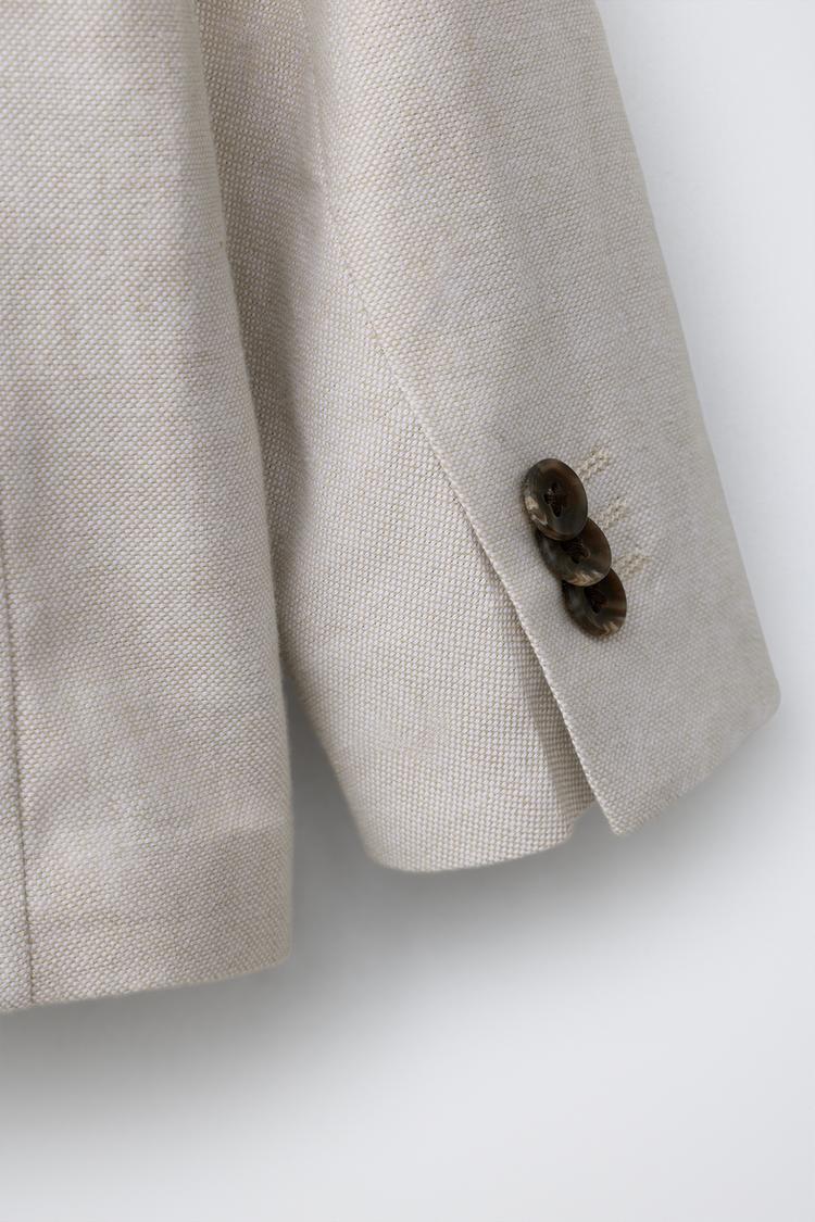 Blazer sastre de algodón y lino 7