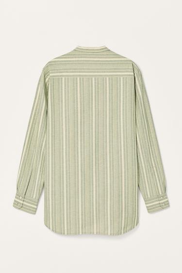 CHEMISE RAYURES ÉDITION LIMITÉE - Blanc / Vert de Zara - Image 5