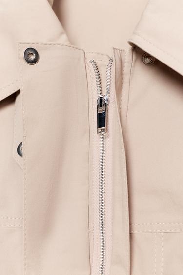 ROBE COURTE À CEINTURE - Sable de Zara - Image 8