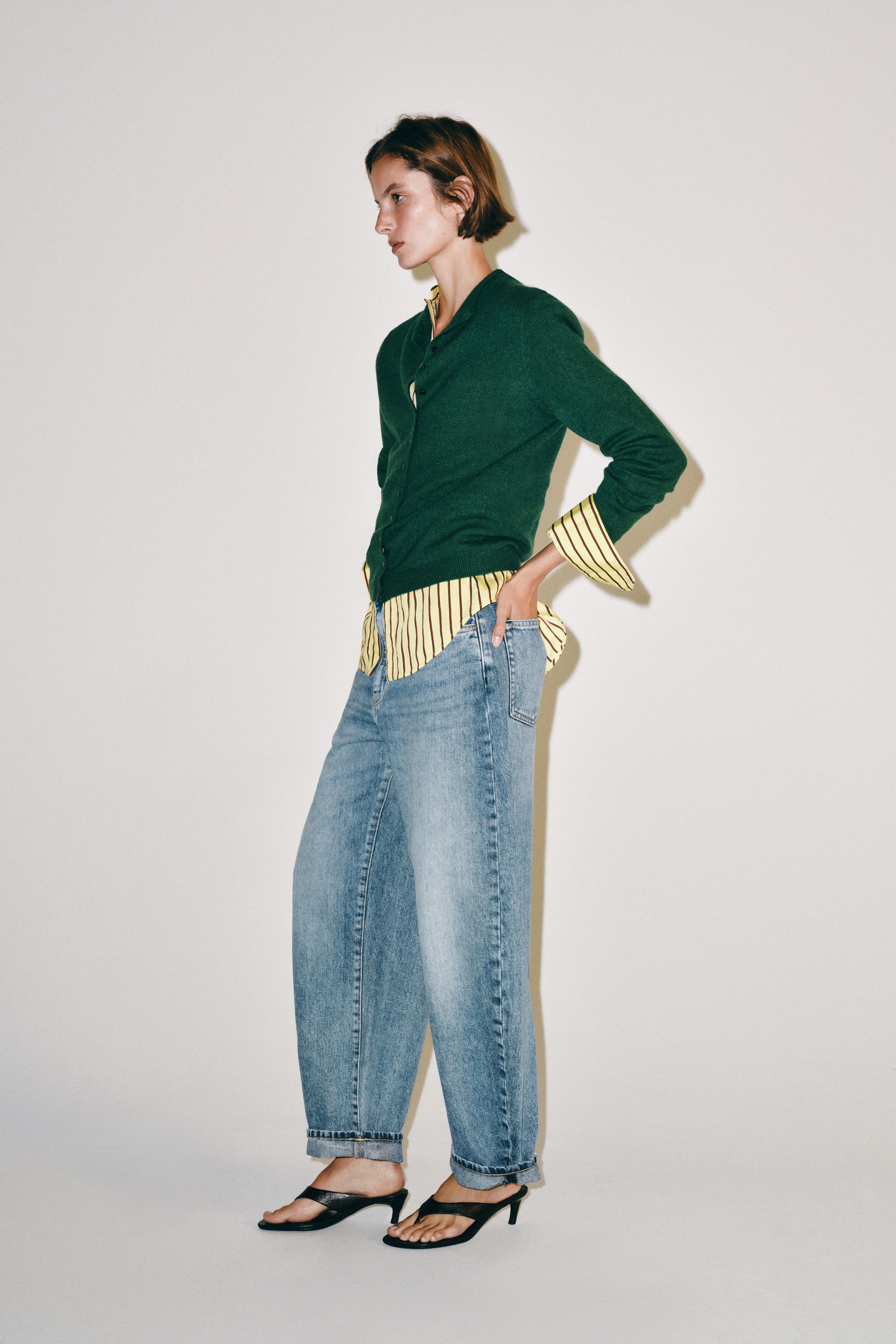 100% CASHMERE MOCK NECK JACKET — Green