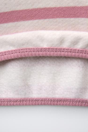 ENSEMBLE SWEAT À RAYURES ET LEGGING DOUX AU TOUCHER - Rose chiné de Zara - Image 3