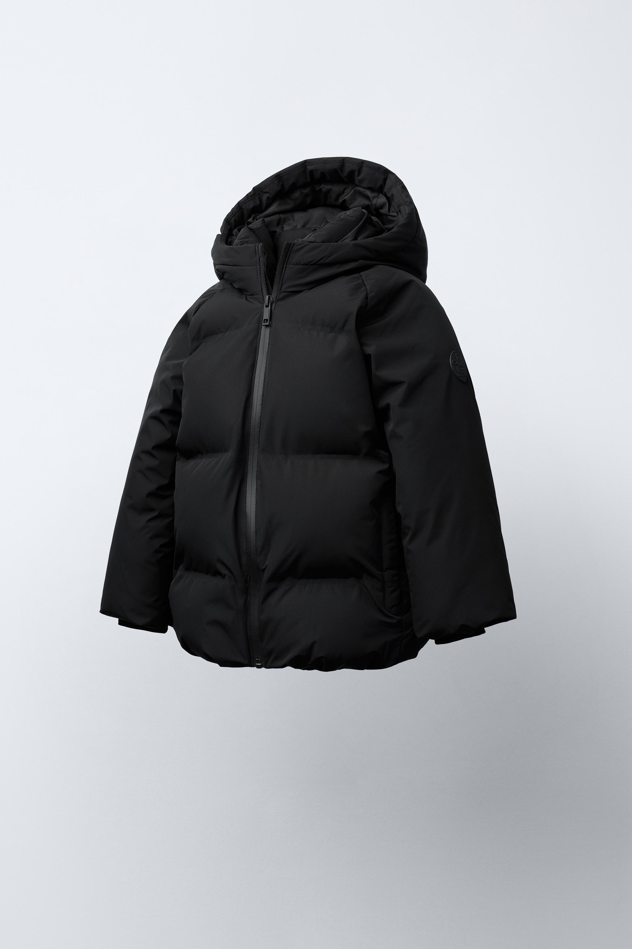 CAPITA フード付きアウター 黒 撥水加工 フード付きパフジャケット - ブラック | ZARA Japan / 日本