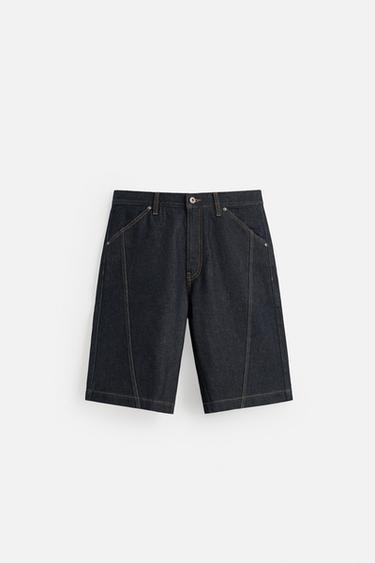 BERMUDA EN DENIM COUPE BAGGY - Bleu de Zara - Image 6