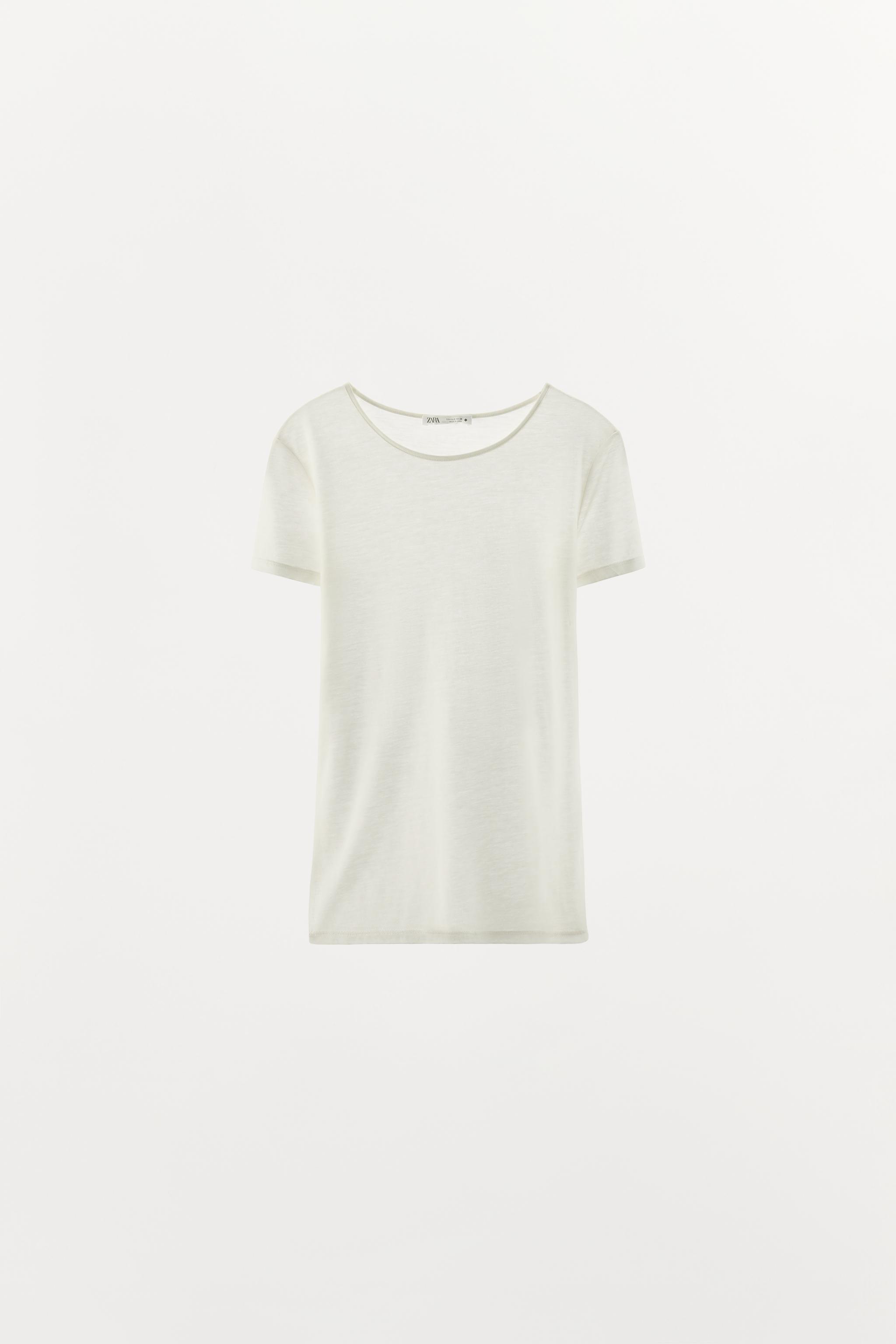 T-SHIRT UNI MÉLANGE LAINE