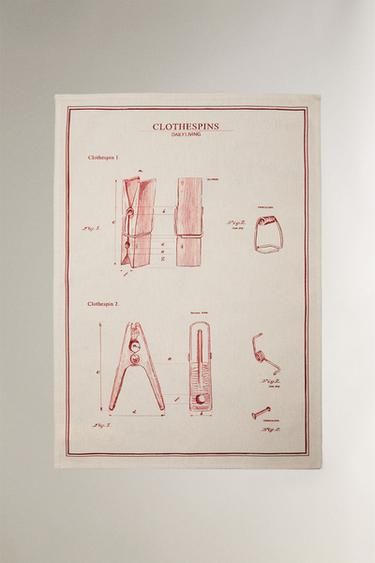 PACK OF CLEANING COTTON TEA TOWEL (PACK OF 2) - Light beige by Zara - Image 2