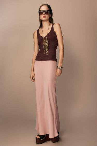 FALDA LARGA ZW COLLECTION - Rosa de Zara