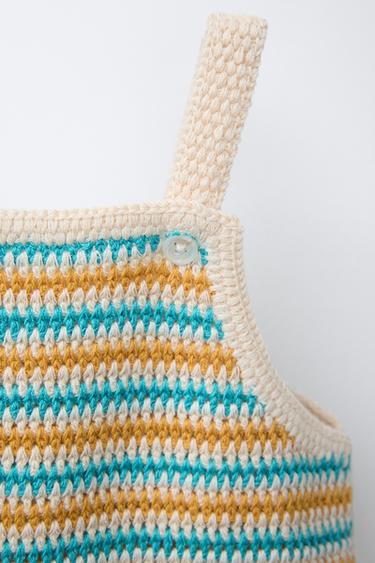 BARBOTEUSE EN MAILLE À RAYURES - 474 de Zara - Image 2