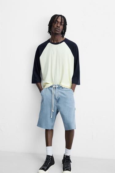 BERMUDA EN DENIM AVEC POCHE DE CHARPENTIER - Bleu clair de Zara - Image 3