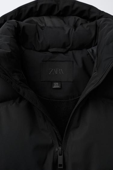 WATER-REPELLENT HOODED PADDED JACKET - Black by Zara - Image 5