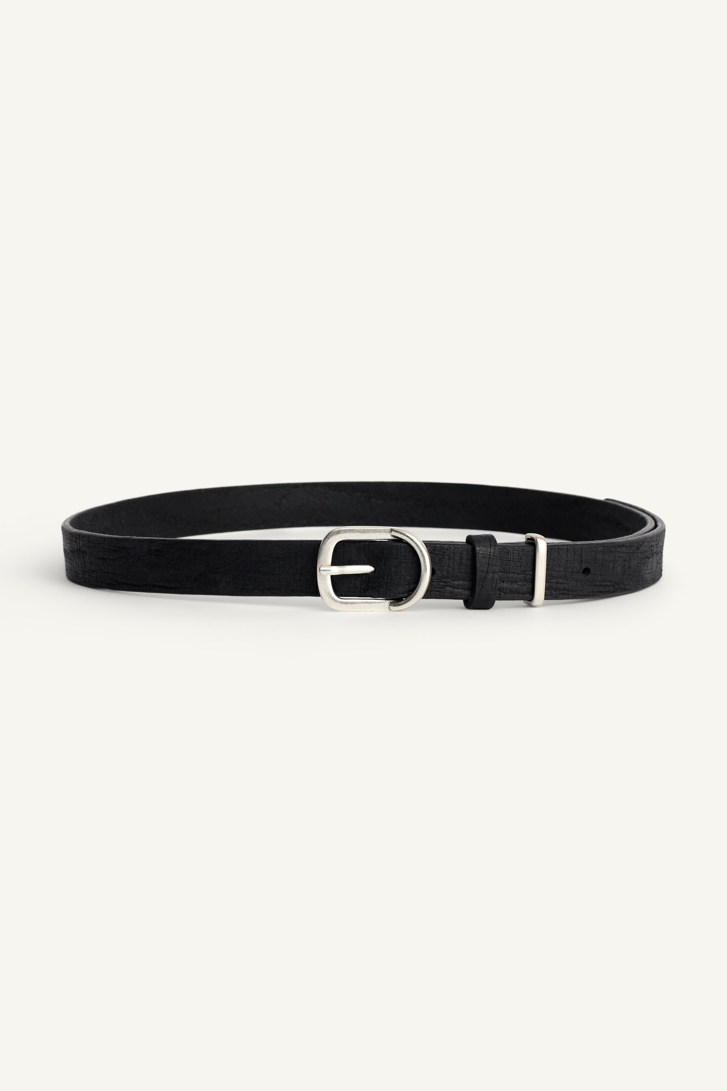 CEINTURE EN CUIR CONTRASTANT