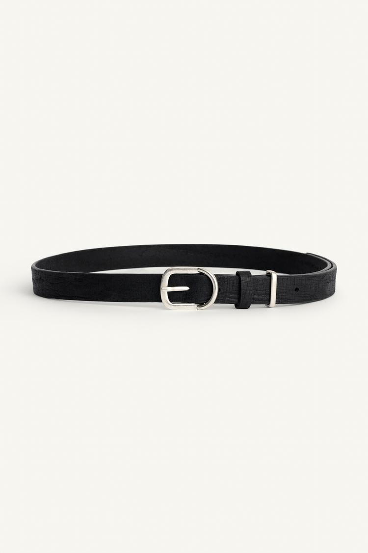 ZARA CONTRAST LEATHER BELT