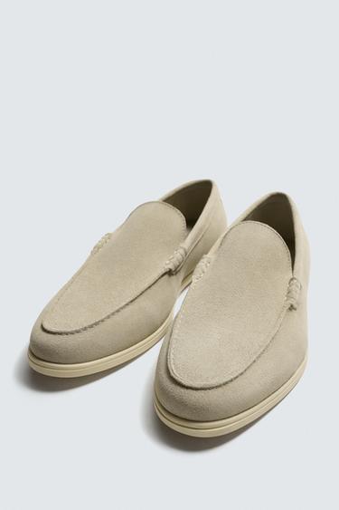 CASUAL LEATHER LOAFERS - Ecru White by Zara - Image 4