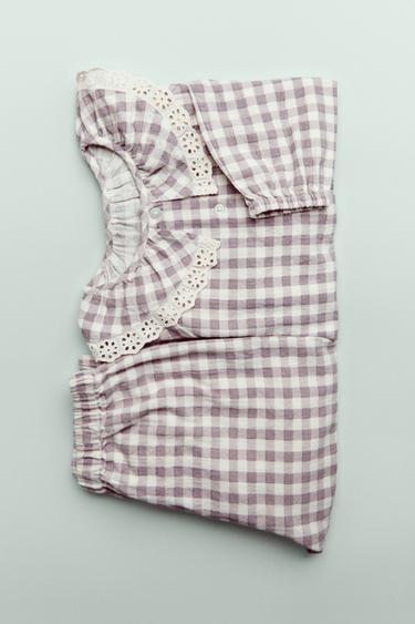 Zara 2-14 YEARS/ PLAID SHIRT AND PANTS PAJAMAS - 025