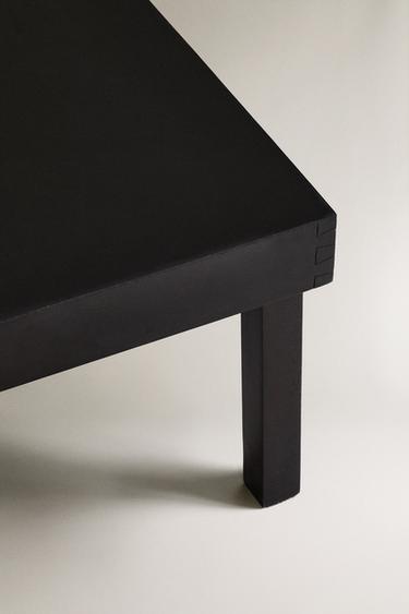 TABLE BASSE BOIS ET CUIR - Noir de Zara - Image 2