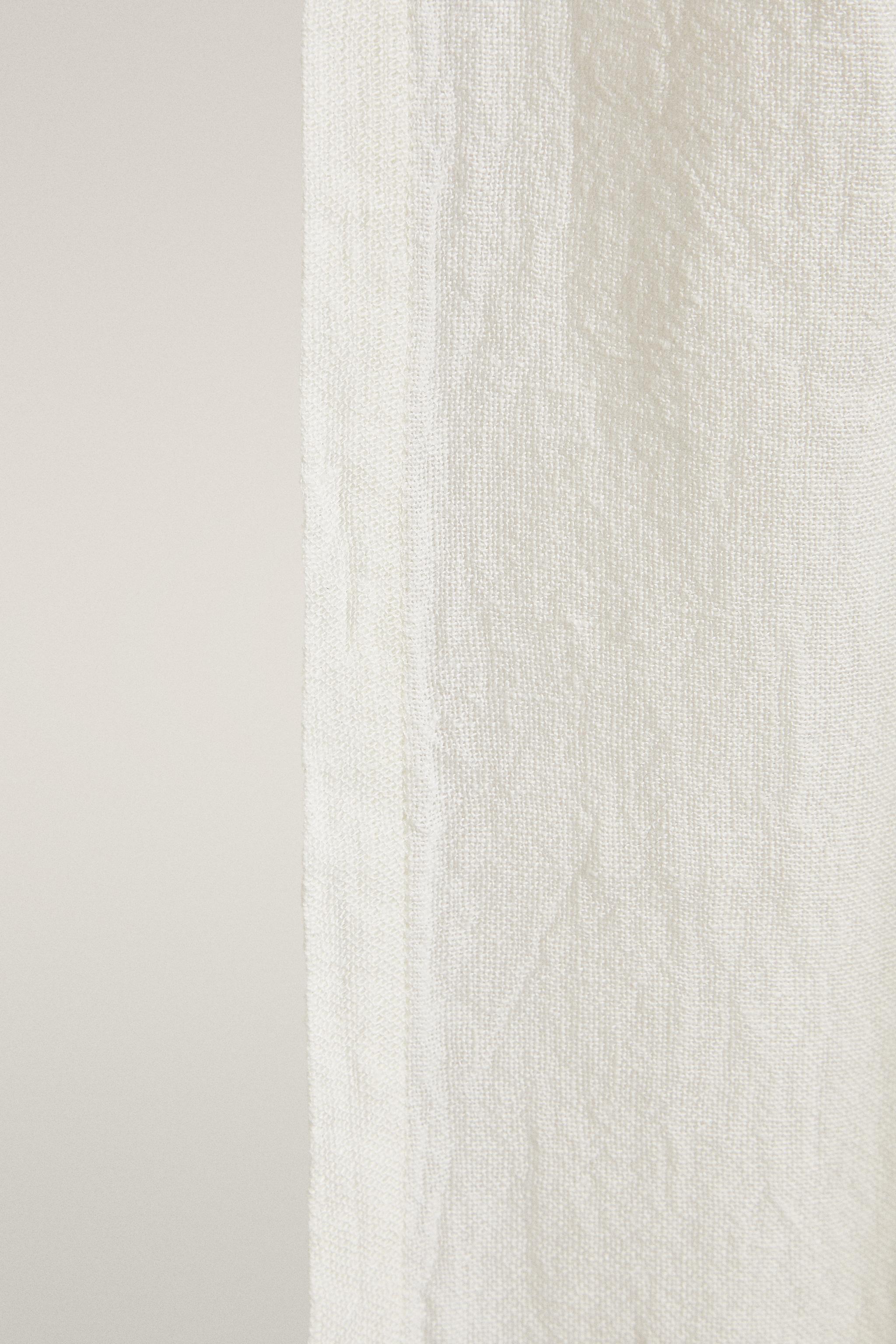 HIGH FILTRATION WHITE LINEN CURTAIN
