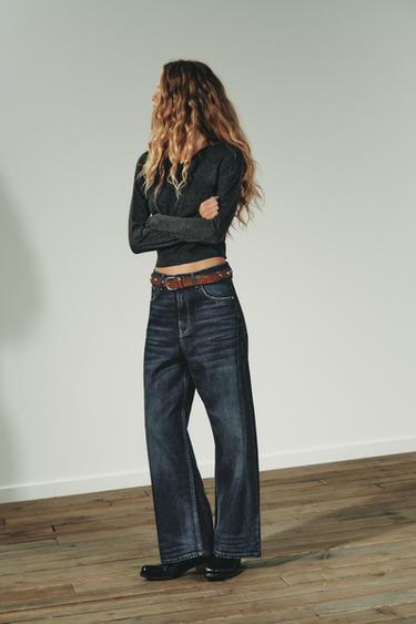 PULL AVEC LAINE COL EN V - Gris de Zara - Image 2