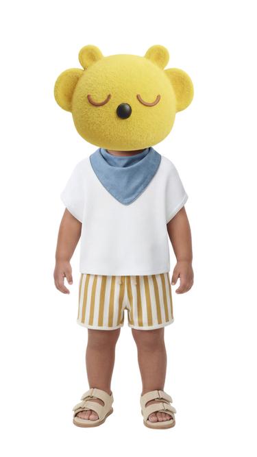 Zara PAKET DVIJE PRUGASTE I JEDNOSTAVNE BERMUDE – Žuta