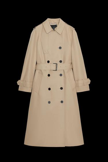 WATER REPELLENT DOUBLE-BREASTED TRENCH COAT ZW COLLECTION - Light camel by Zara