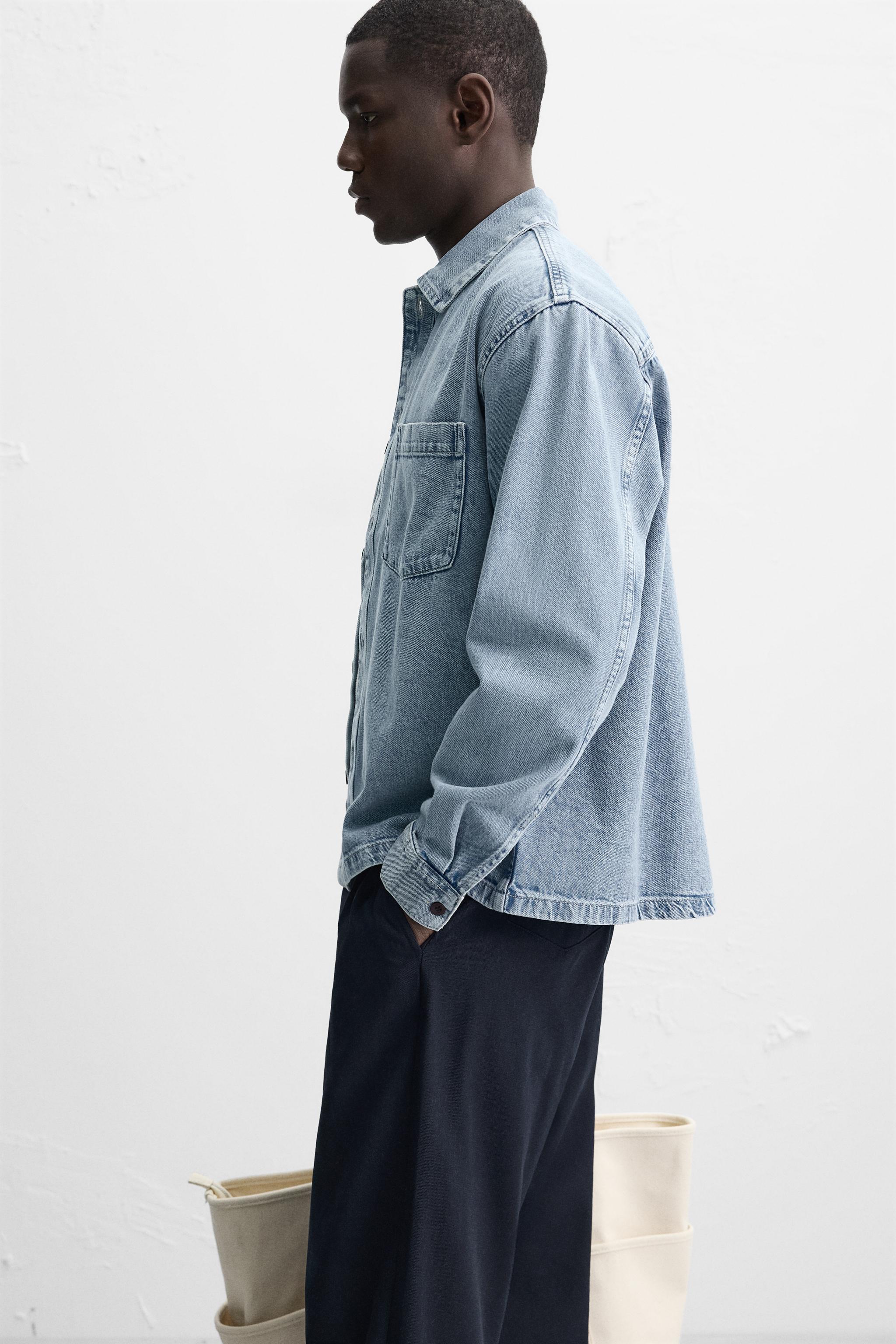 BOXY FIT デニムシャツ - グレー | ZARA Japan / 日本