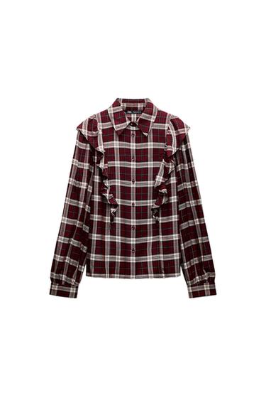 CHECK SHIRT WITH METALLIC THREAD
