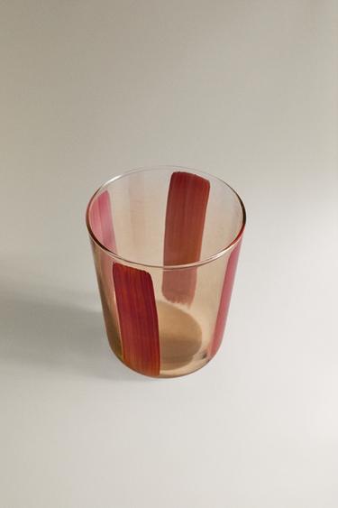 ΠΟΤΗΡΙ ΓΥΑΛΙΝΟ ΡΙΓΕΣ - Κόκκινο του Zara