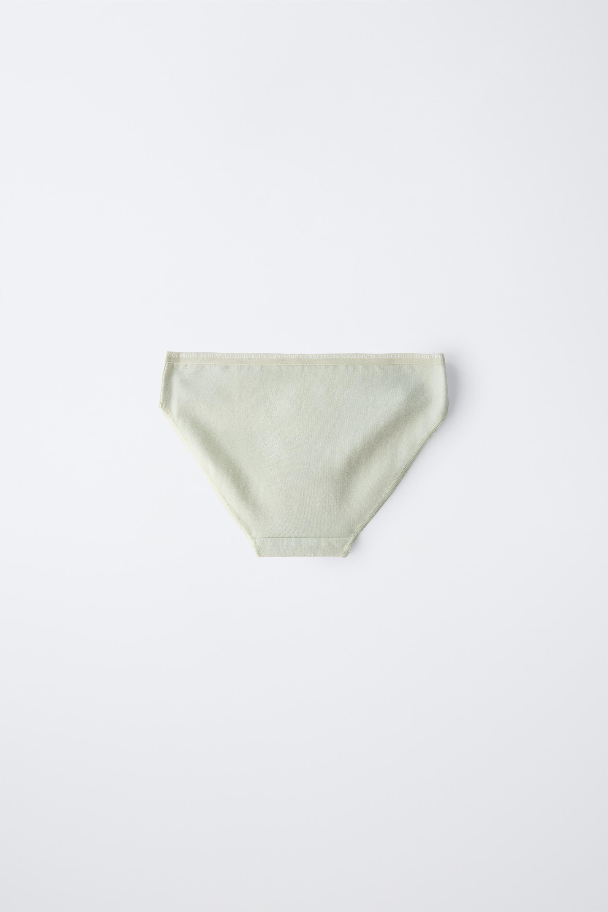 AGES 6-14/ SIX-PACK OF SPARKLY FRUIT PRINT BRIEFS