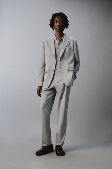STRUCTURED SUIT BLAZER - Light grey by Zara - Image 0