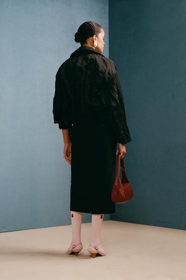 SHORT BELTED JACKET WILLY CHAVARRIA X ZARA - Black by Zara - Image 3