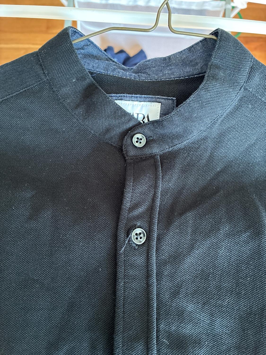 MANDARIN COLLAR PIQUÉ SHIRT - Image 4
