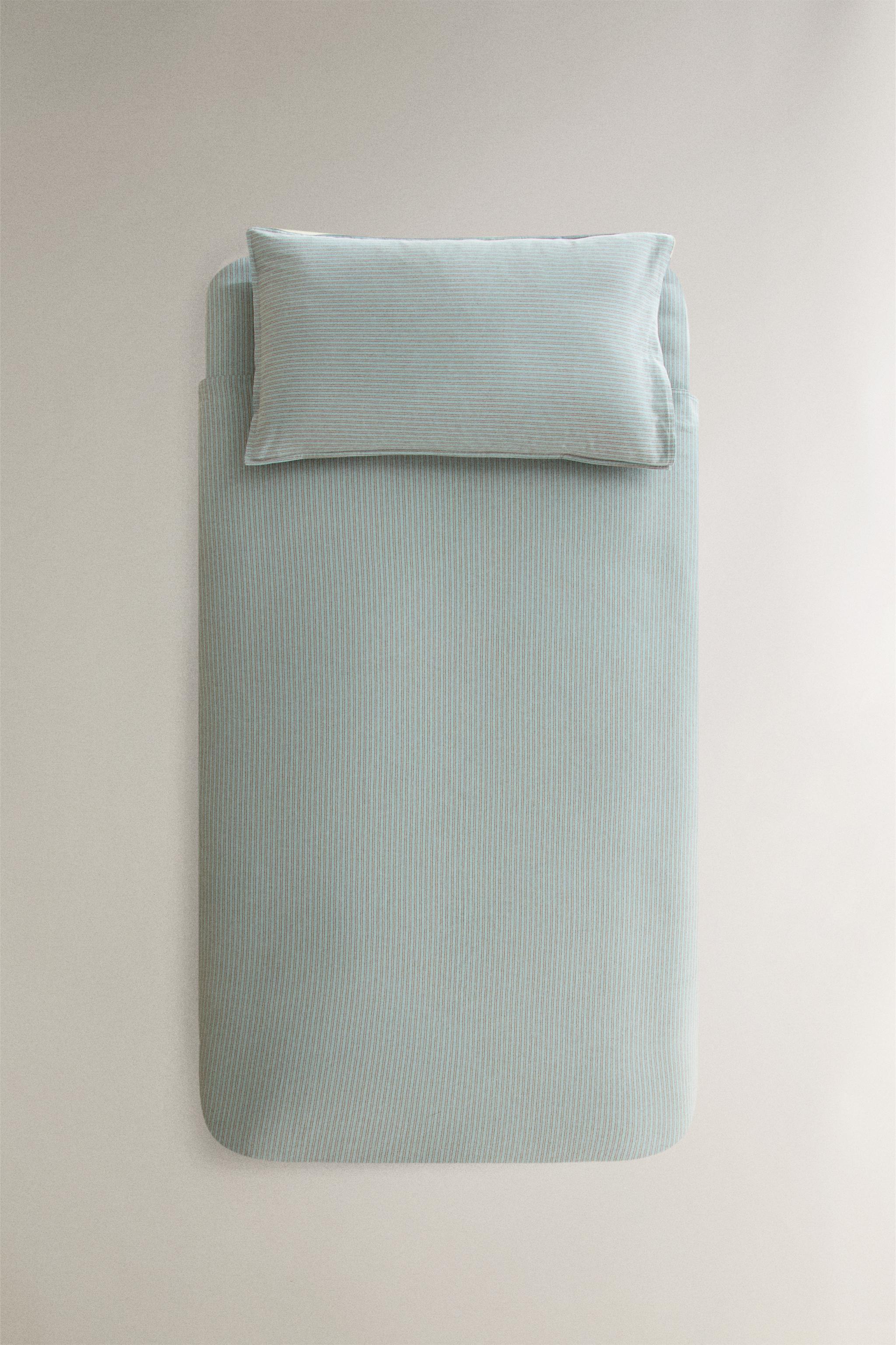 KIDS STRIPED FLANNEL DUVET COVER