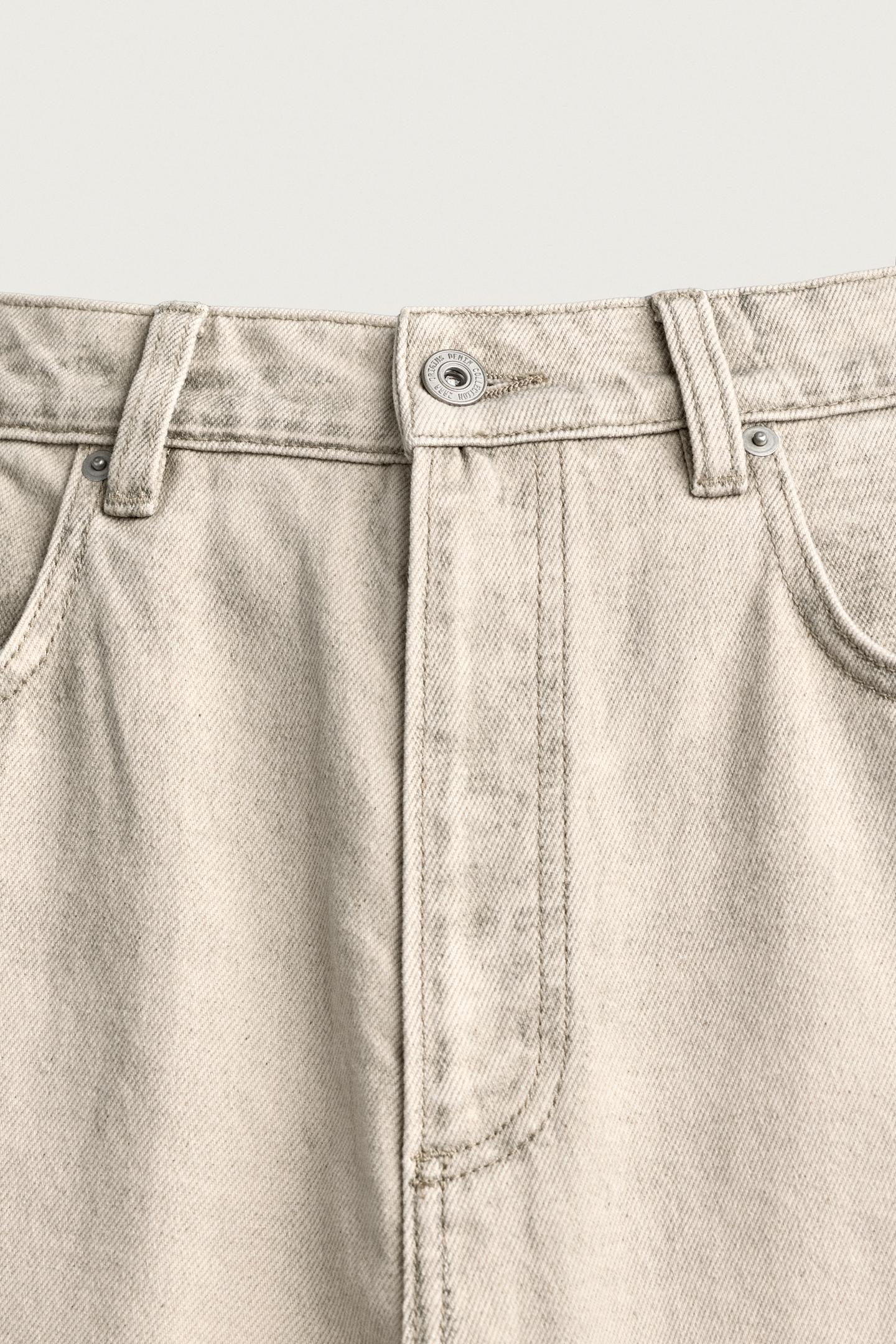 Мужские джинсы Zara Straight Ankle-Fit, цвет: Светлый серый — фото 9