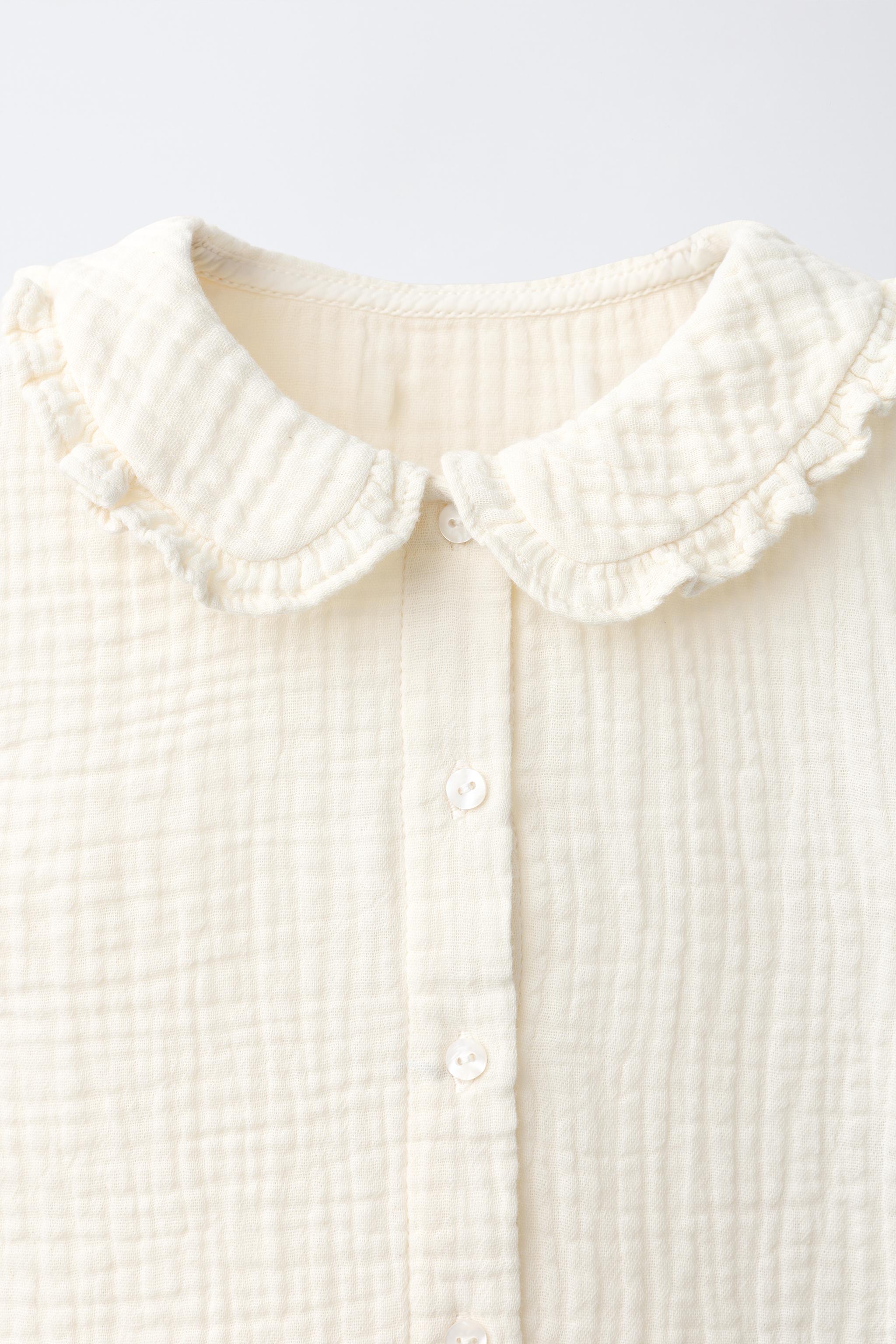 TEXTURED RUFFLE SHIRT