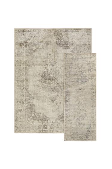 VINTAGE-EFFECT RUG - Grey by Zara