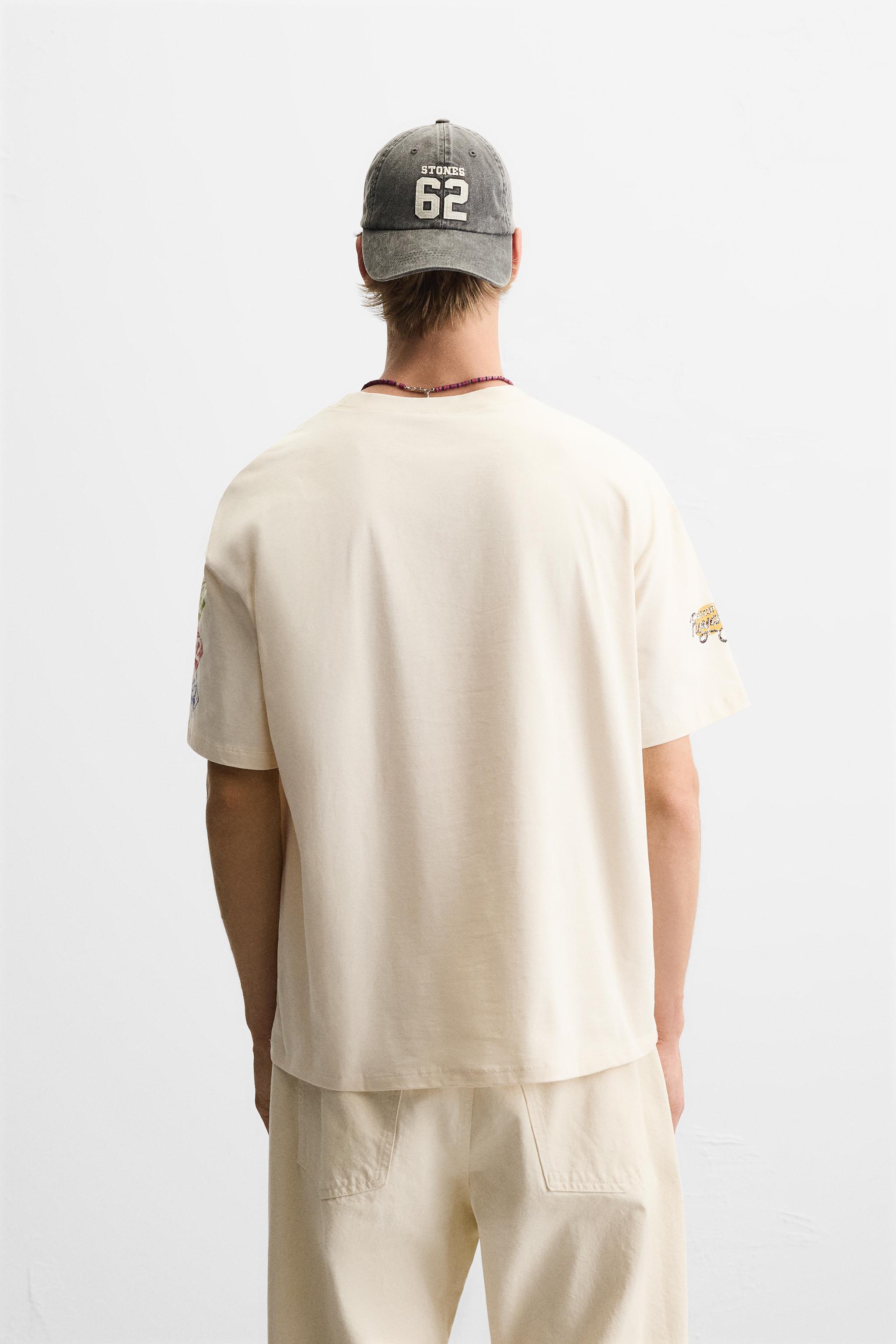 ZARA コントラストプリント Ｔシャツ 5644/831 コントラストプリント Tシャツ - ホワイト | ZARA Japan / 日本