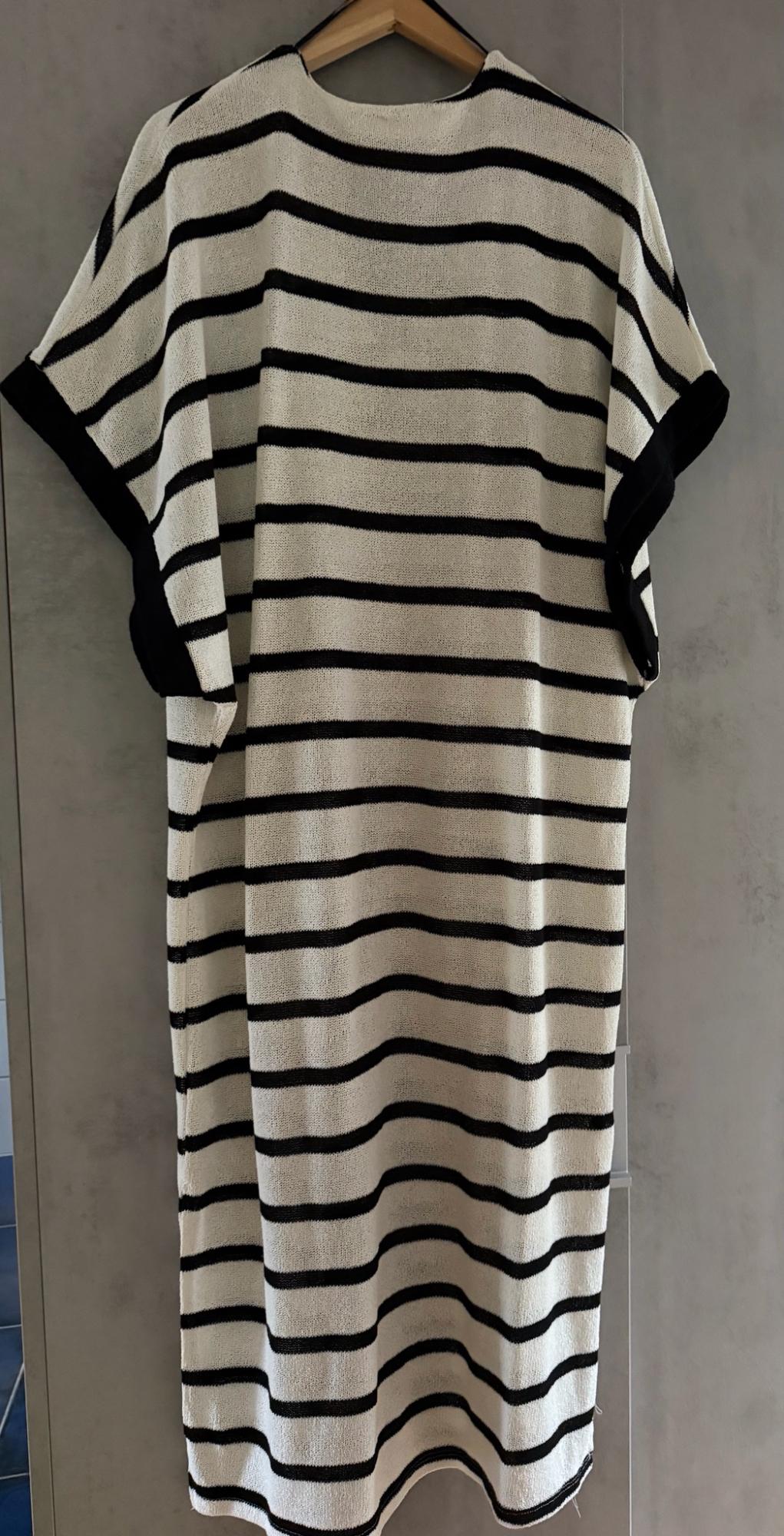 RUSTIC STRIPED TUNIC DRESS - Image 5