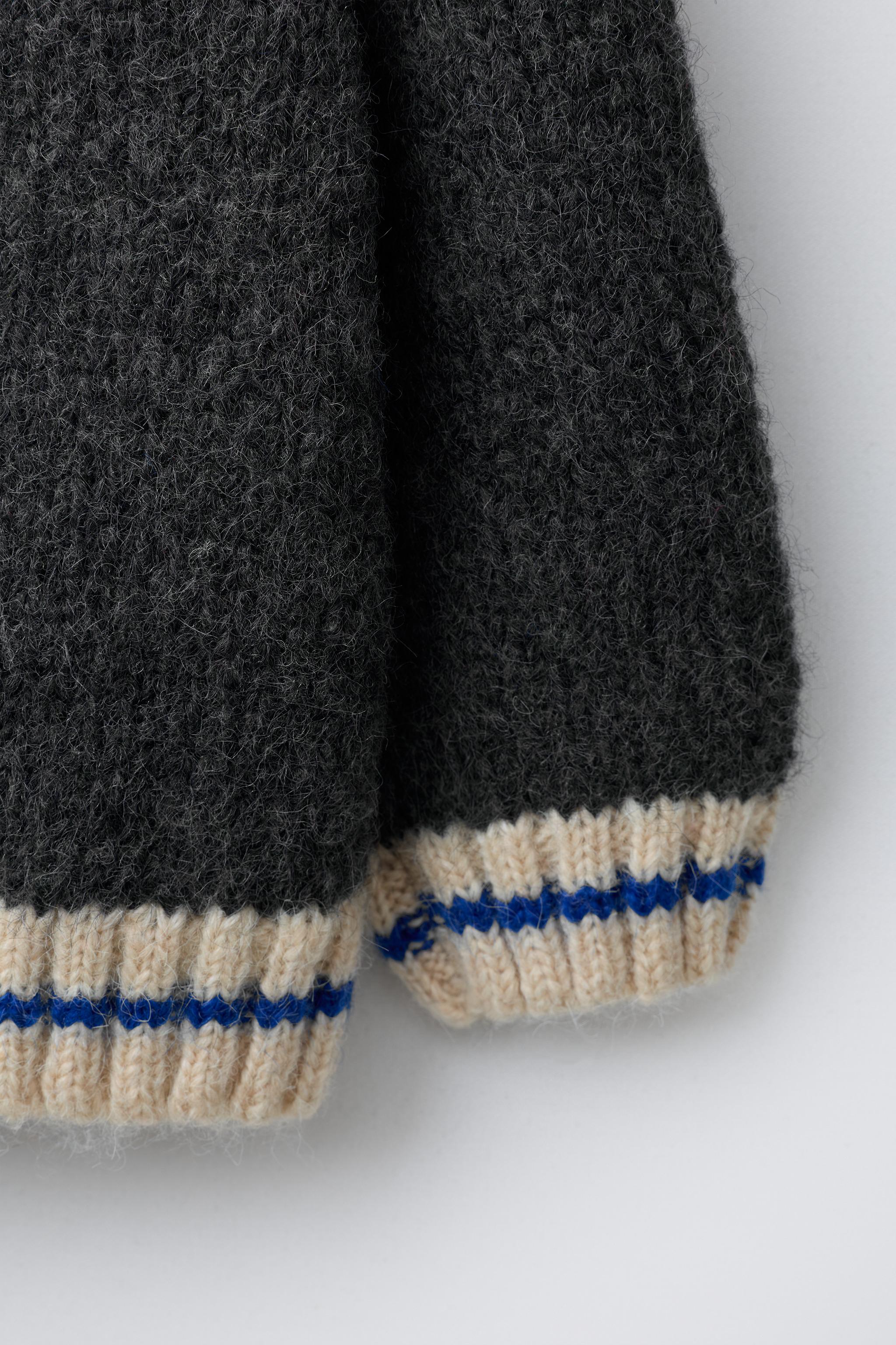 NUMBERED WOOL BLEND CARDIGAN