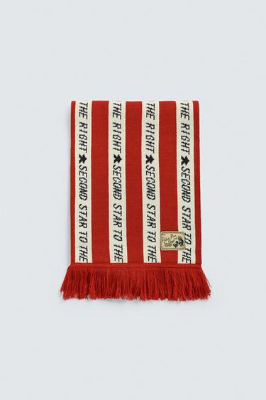 Zara PRUGASTI ŠAL SA TEKSTOM PETER PAN HARRY LAMBERT FOR ZARA X DISNEY – Crvena