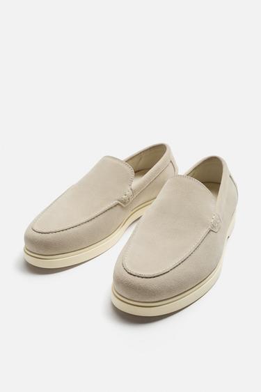 CASUAL LEATHER LOAFERS - Ecru White by Zara - Image 3
