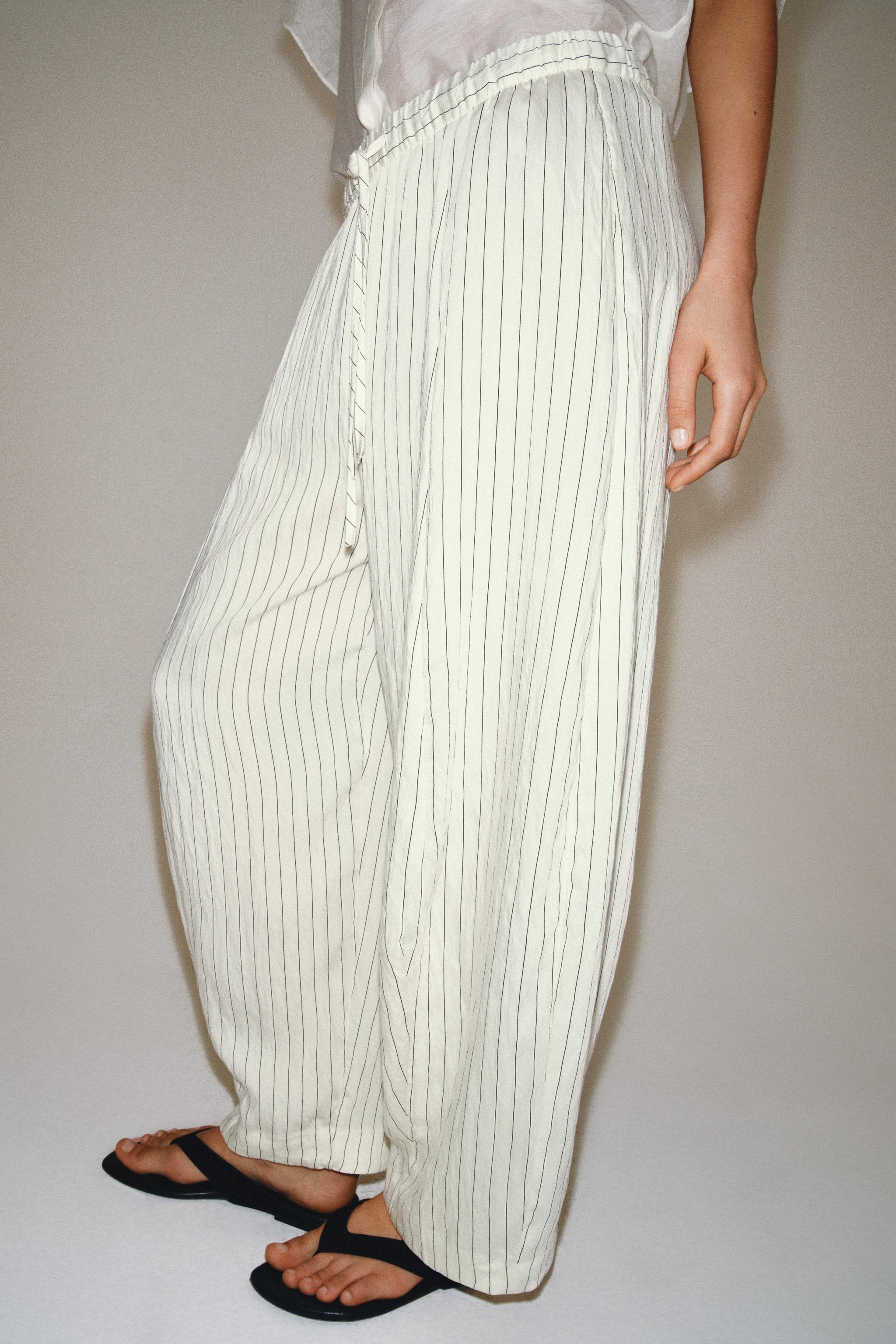 ZW COLLECTION BARREL PANTS — striped