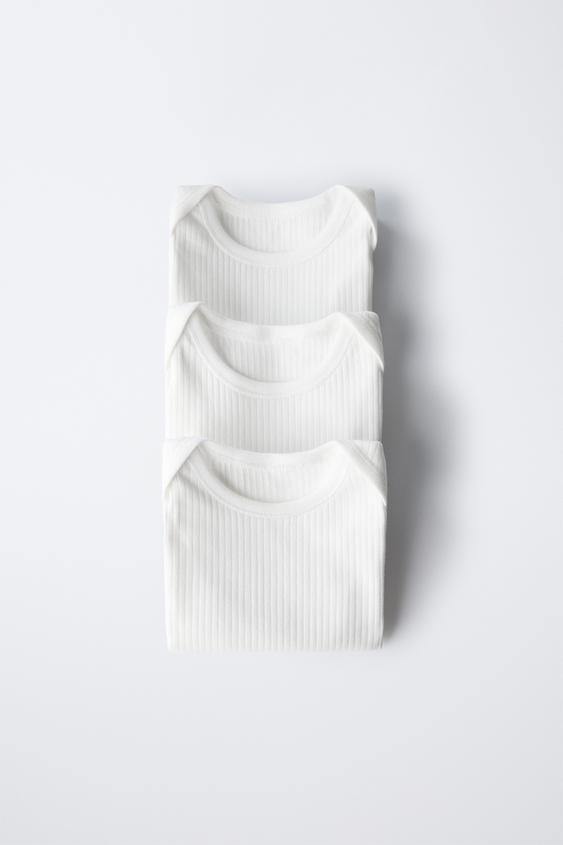 3-PACK OF SLEEVELESS BODYSUITS - White de Zara - Imagen 0
