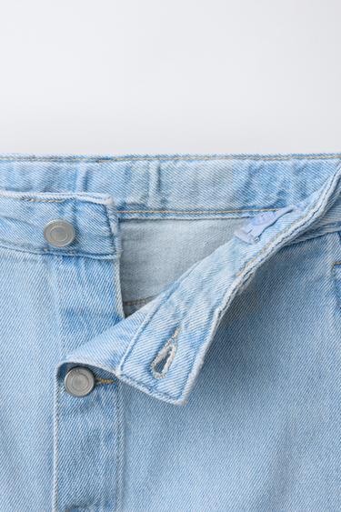 JUPE EN JEAN MI-LONGUE À BOUTONS - Bleu de Zara - Image 2
