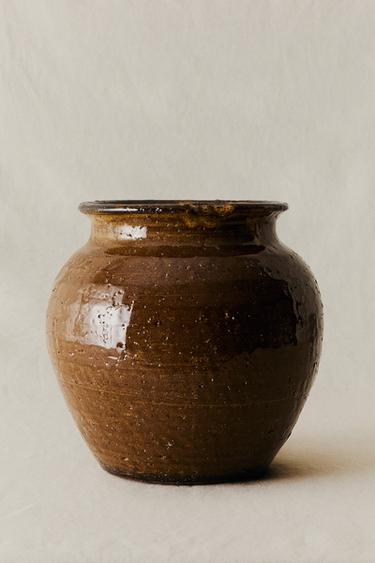 CERAMIC VASE - Brown by Zara
