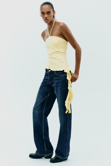 TEXTURED RUFFLE TOP - Yellow by Zara - Image 2