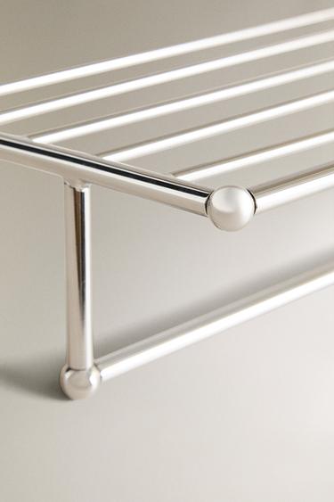 SILVER METAL BATHROOM SHELF - Silver by Zara - Image 2