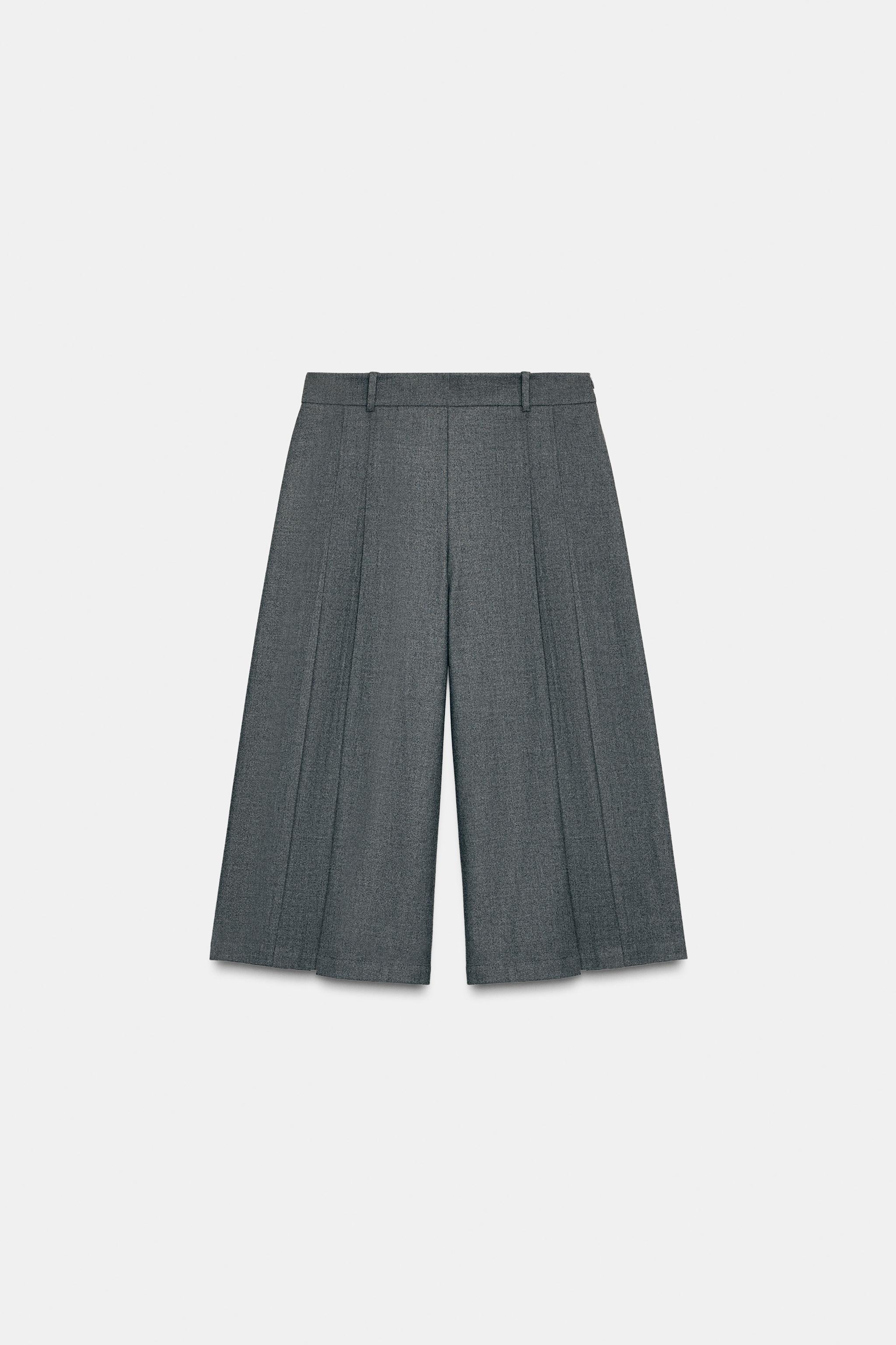 ソフトロングバミューダパンツ - グレー | ZARA Japan / 日本