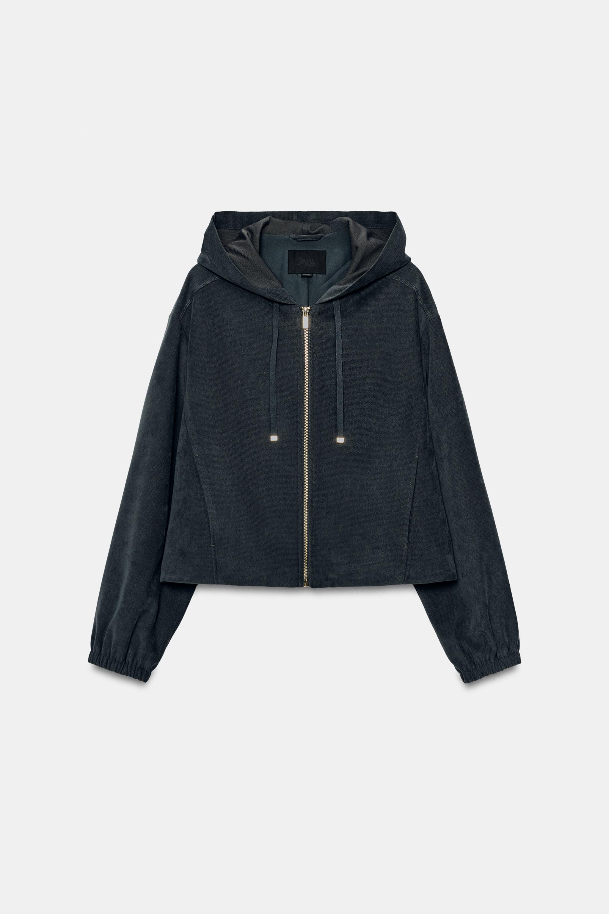 Zara Kapüşonlu Bomber Ceket görsel 5